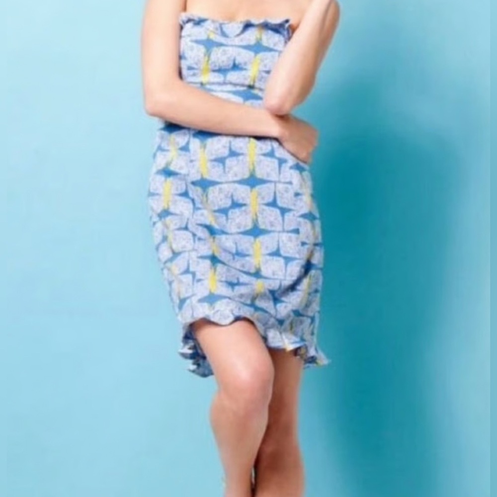 NWT Lilly Pulitzer Franco Dress Worth Blue Pressed Size 0